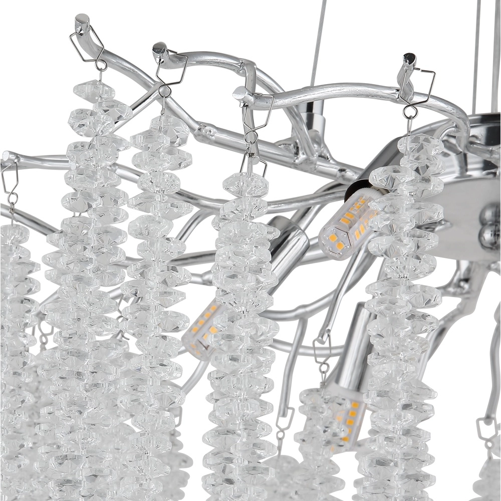 Pendant lamp Laverne chrome round Globo 9007371566167