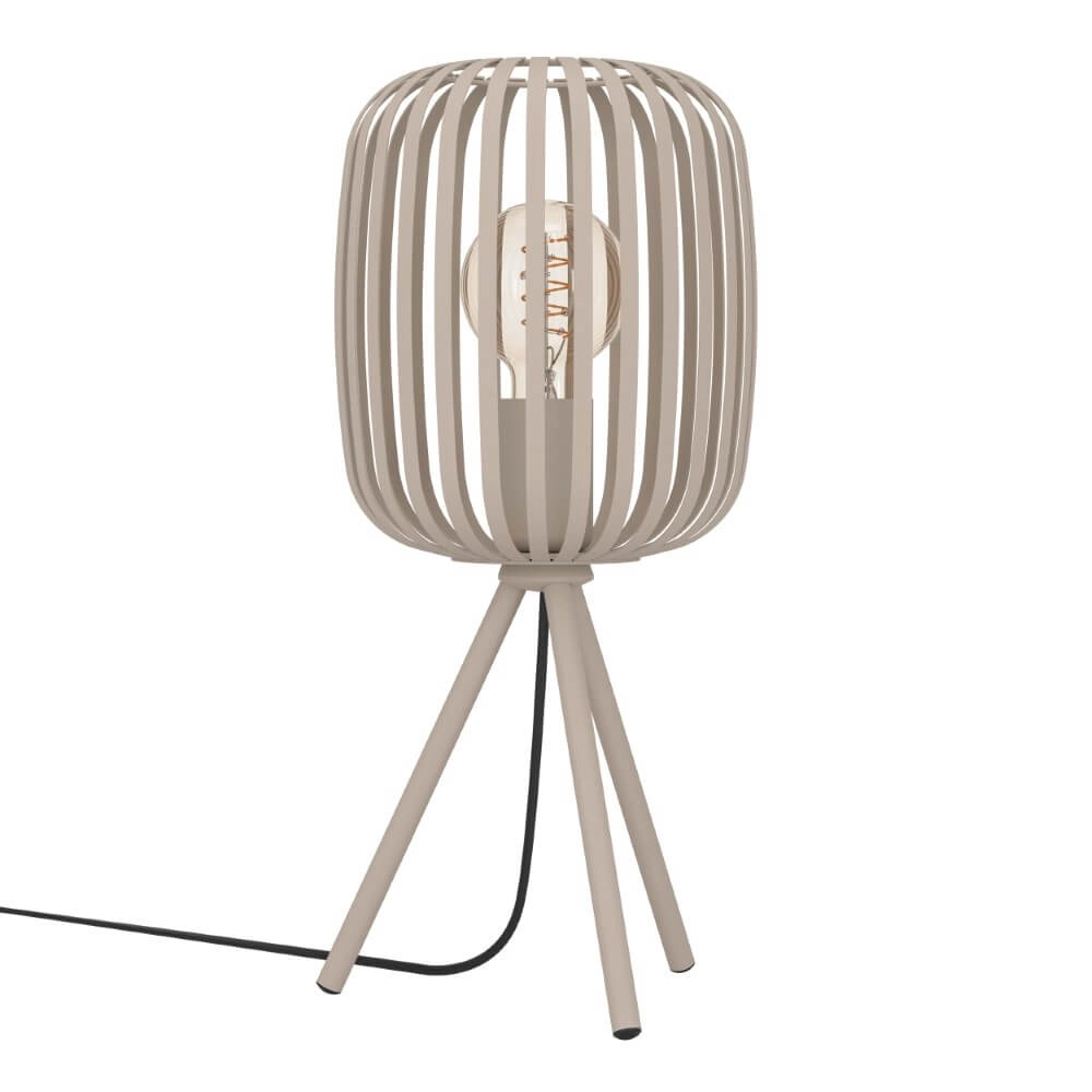 Sand brown table lamp Romazzina Ø 20cm