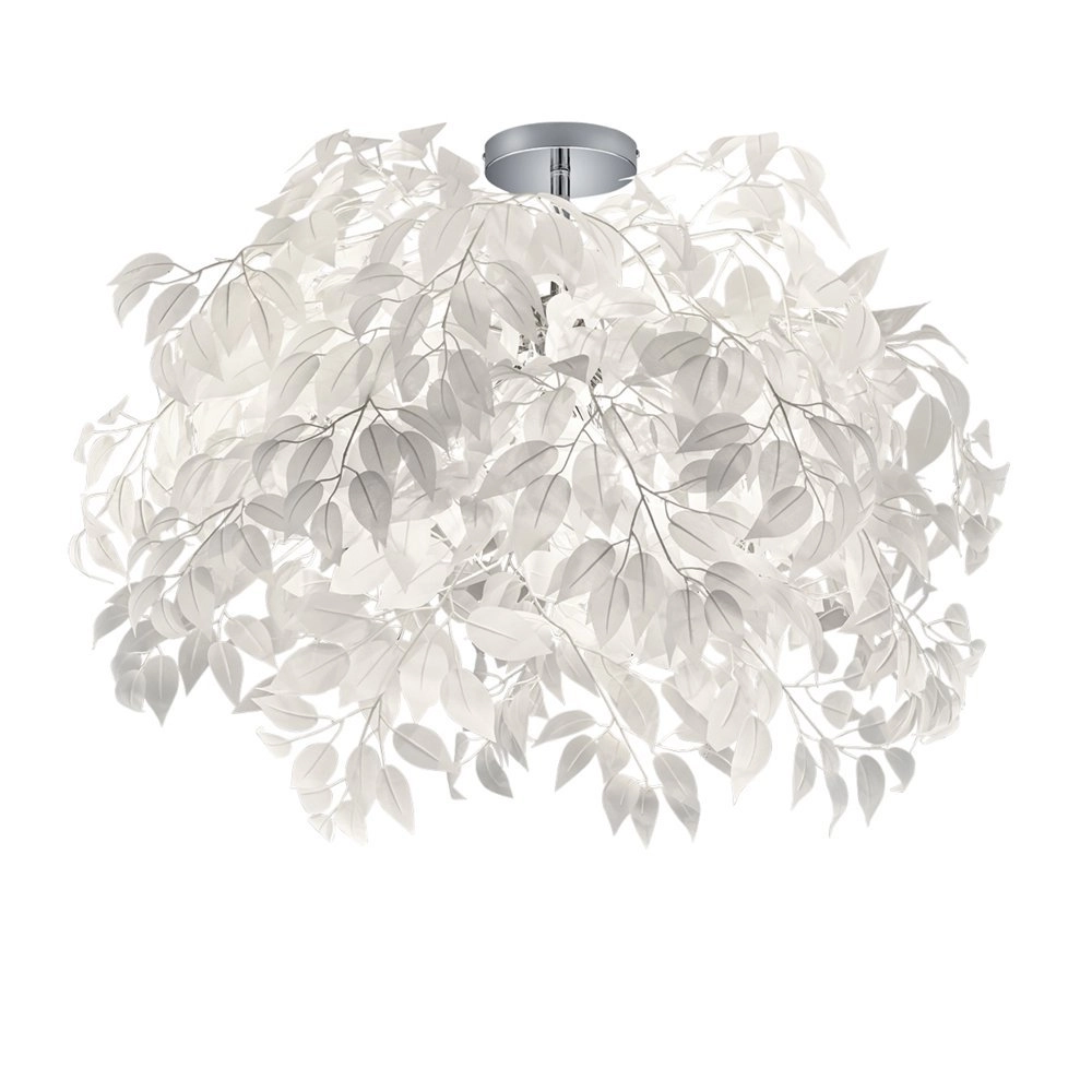 Ceiling light Leavy 70cm gray white