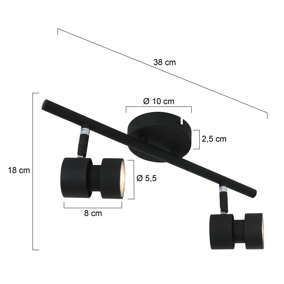 Double surface-mounted spotlight Natasja LED led Steinhauer 8712746134971