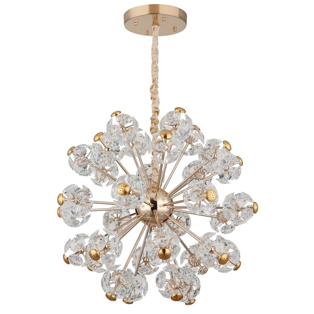 Golden pendant lamp Floriella Ø 80cm Globo 9007371510559