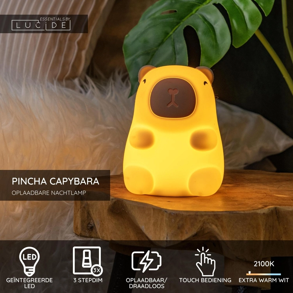 Children's room night light Pincha Capybara Capybara Lucide 5411212541352
