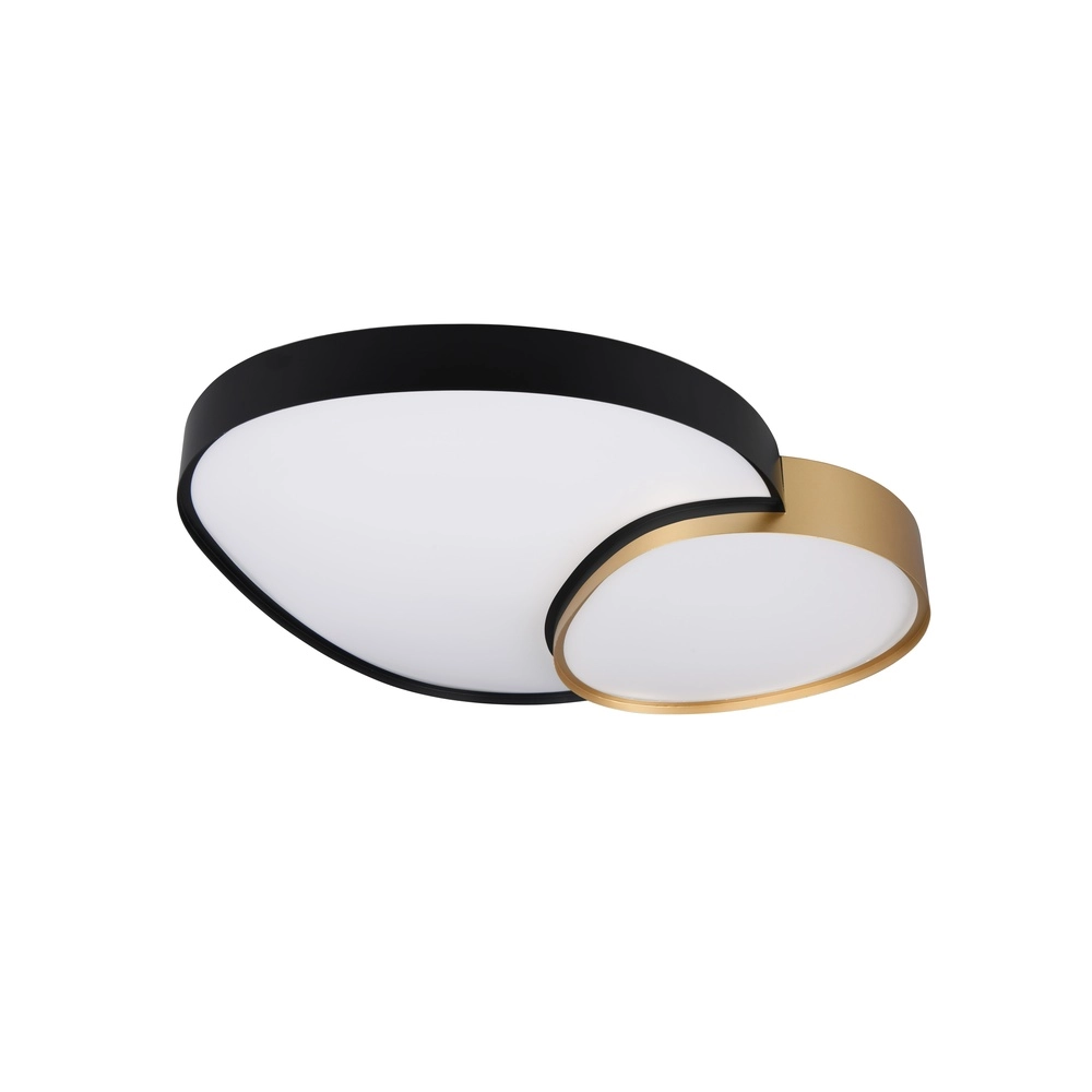 Organic ceiling light Rise 77cm black with gold Trio 4017807600629