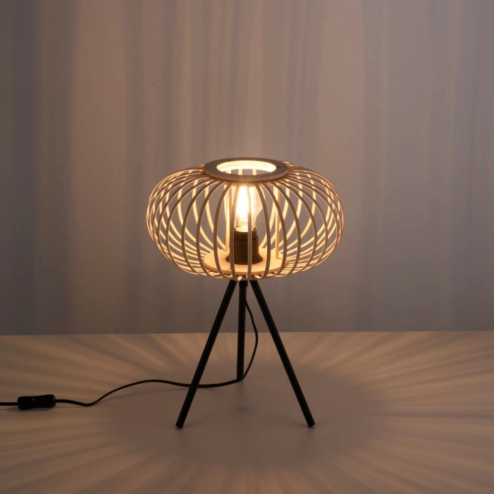 Tripod table lamp Racoon wood Just Light 4043689987596