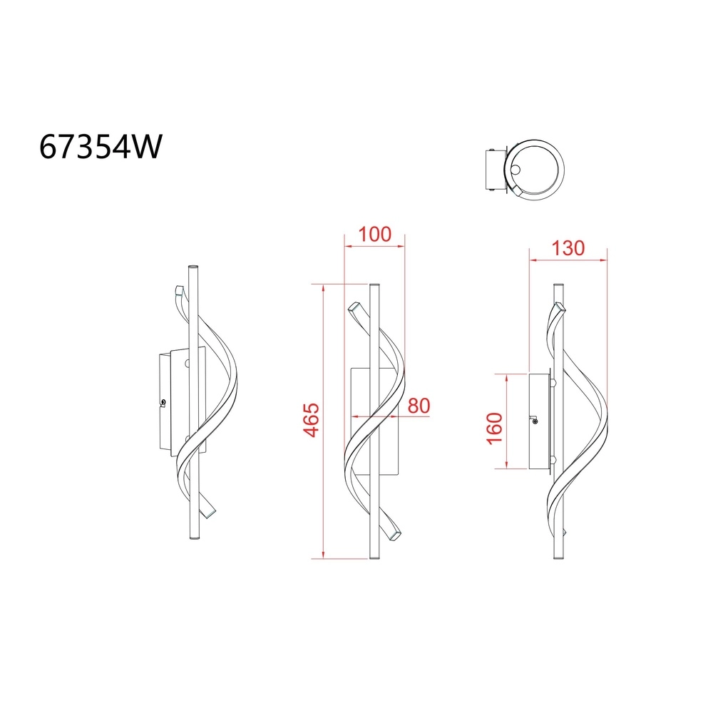 Design wall lamp Watkins Black Globo 9007371525751