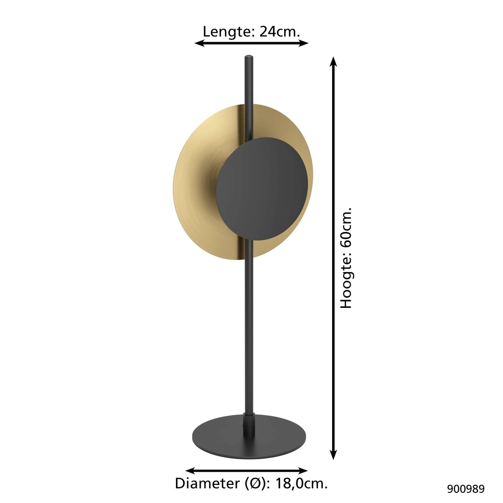 Led table lamp Tocina black with gold Eglo 9008606292653