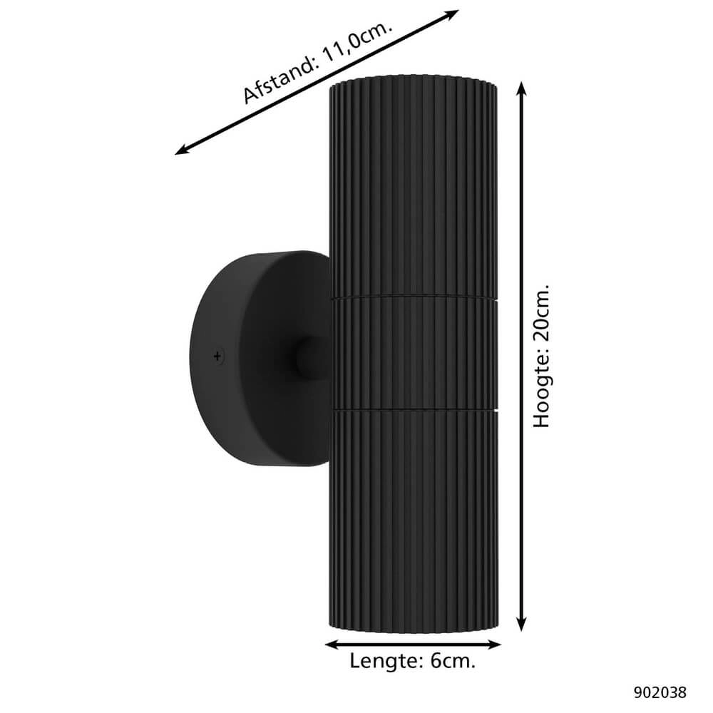 Surface-mounted spot Tomelloso Up & Down Black Eglo 9008606355990