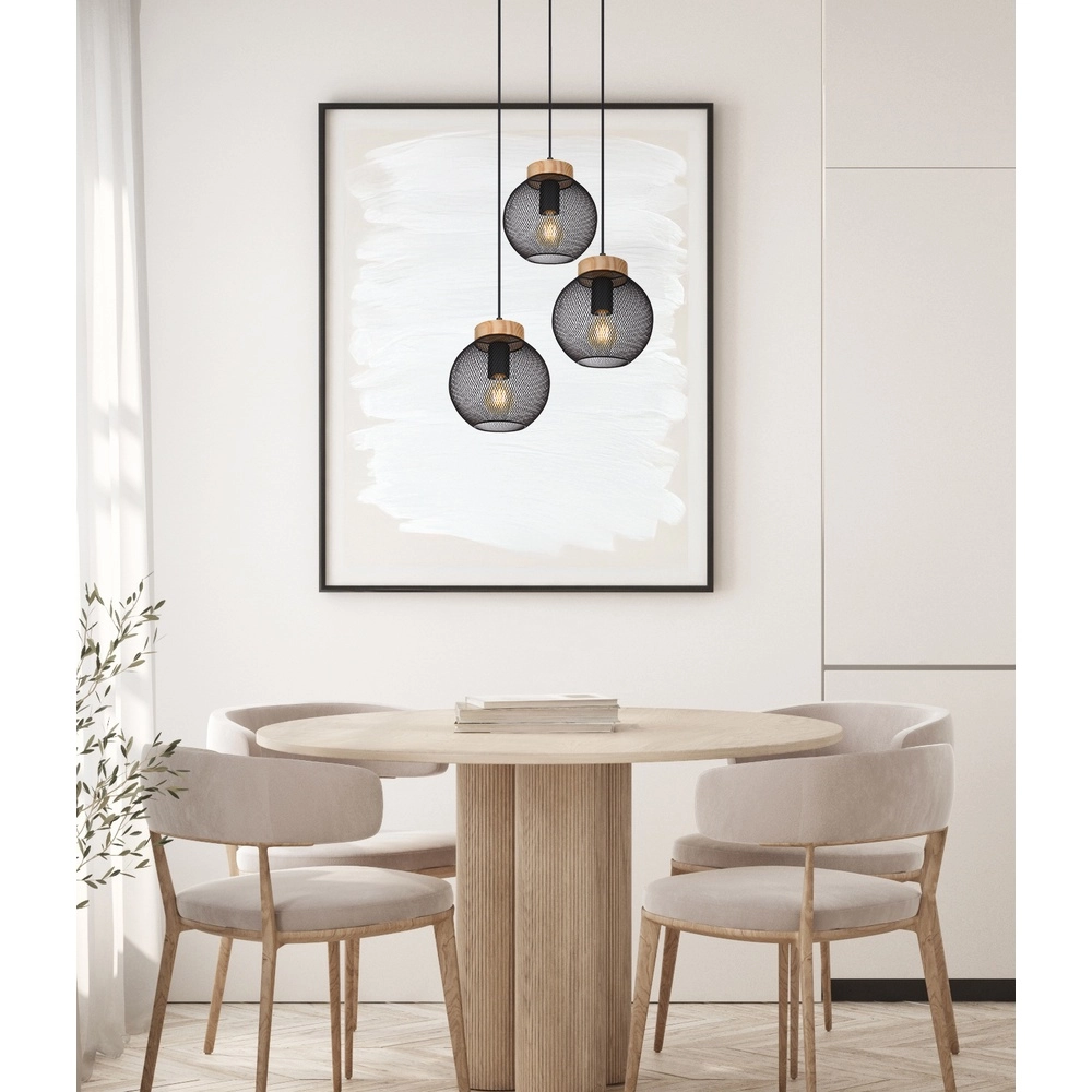 Black pendant lamp Pablo Mesh Globo 9007371417551