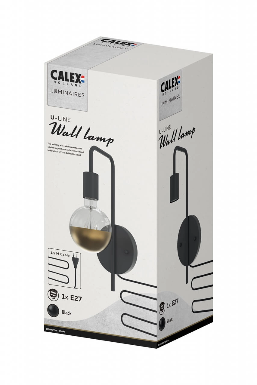 Black wall lamp U-line Circle 8712879150954