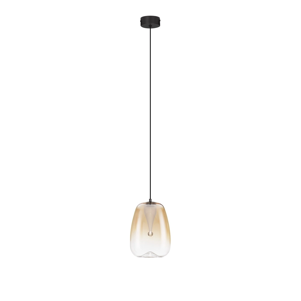 Design pendant lamp Oblo 1-light amber glass Lyora 5212017474094