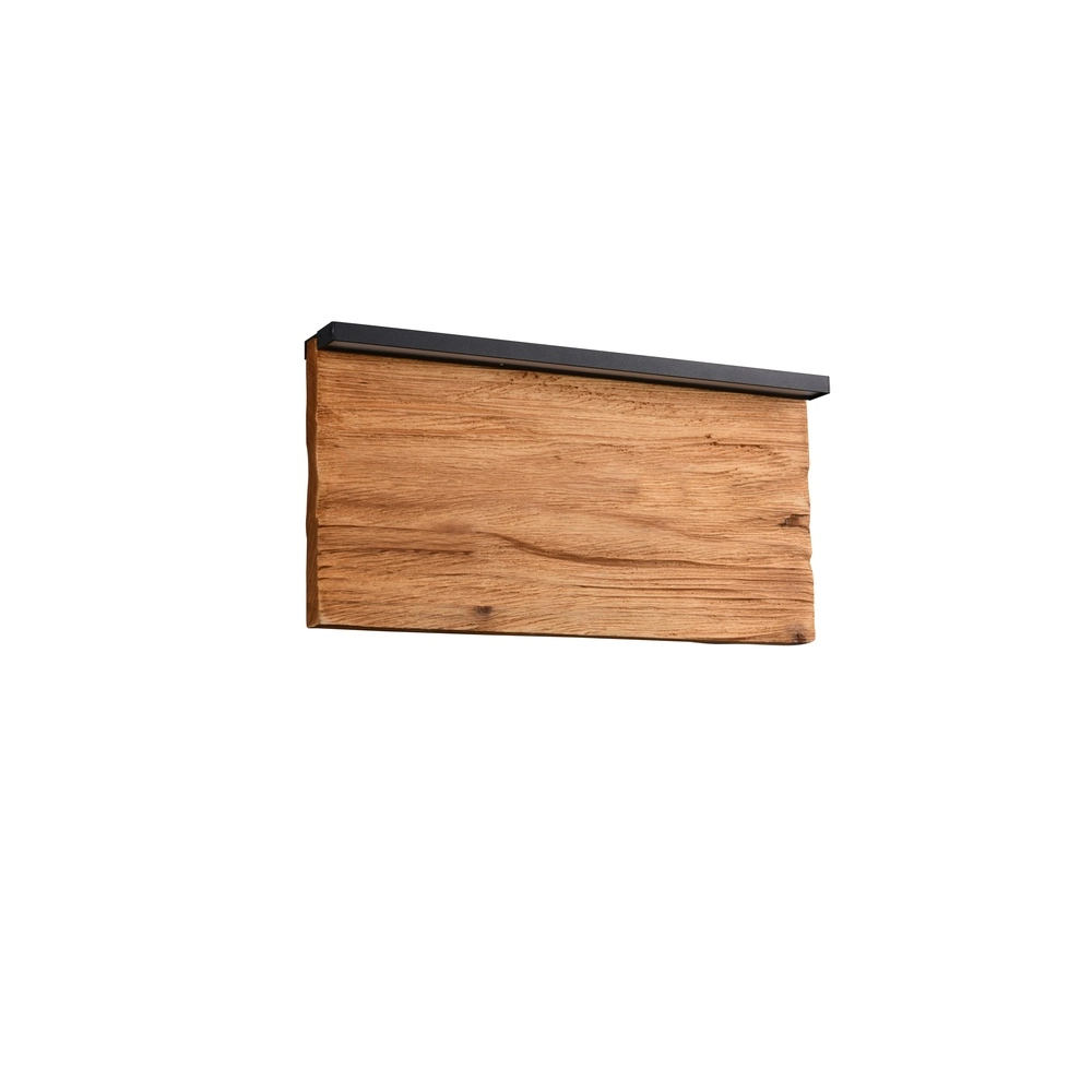 Design wall lamp Kalea black with wood 30cm Trio 4017807661392