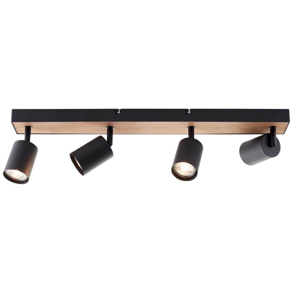 4-light lamp Jello Wood black with wood Brilliant 4004353428401