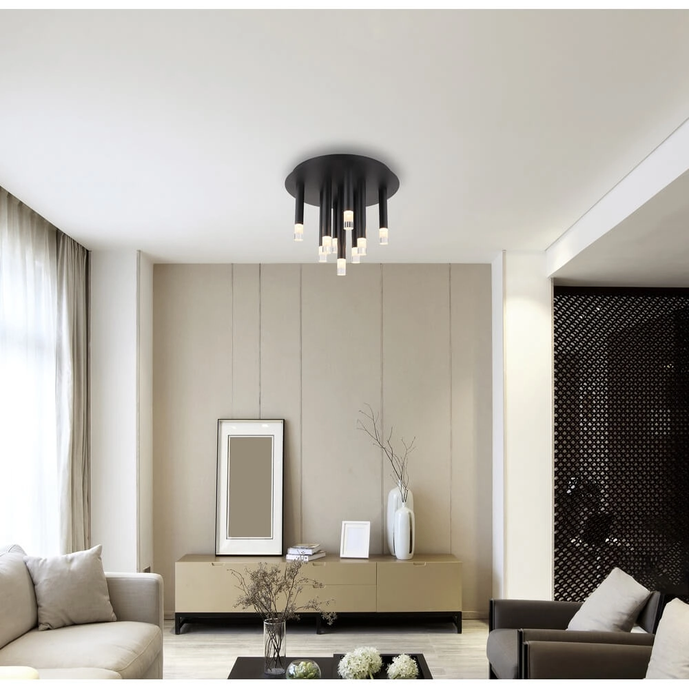 Design ceiling lamp Ryan 9-light black Globo 9007371484058