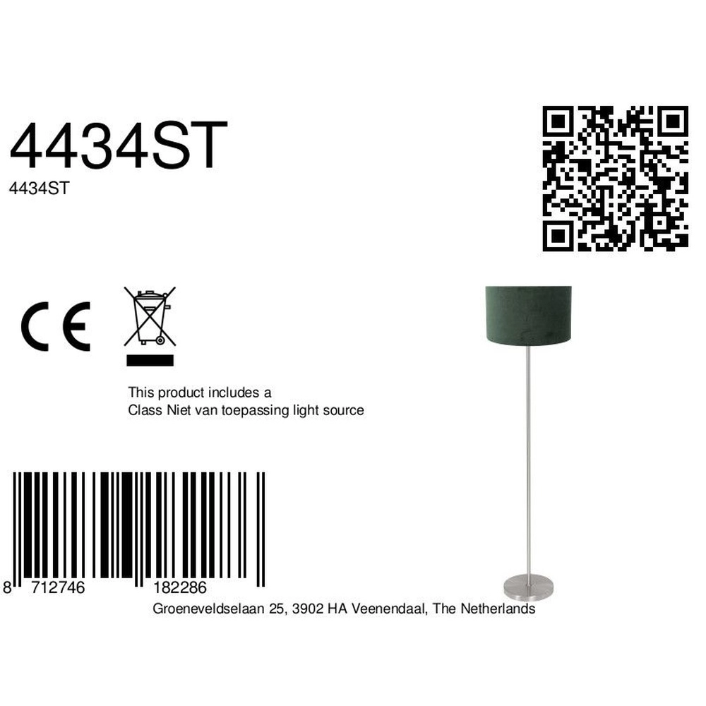 Floor lamp Noor with green hood Steinhauer 8712746182286