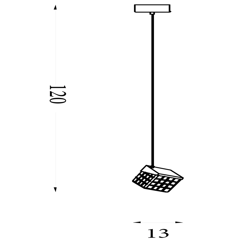 Design pendant lamp Cuboid 1-light gold Searchlight 5053423302157