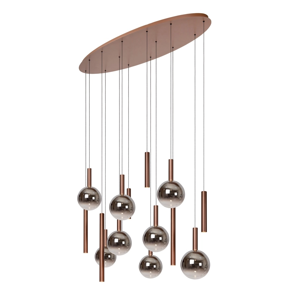 Design vide pendant lamp Jasmine Copper 14-lights Premium by Lucide 5411212741288