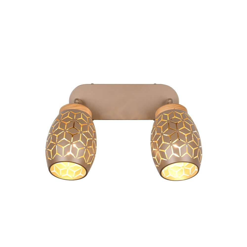 2-light surface-mounted spotlight Bidar coffee brown Trio 4017807640687