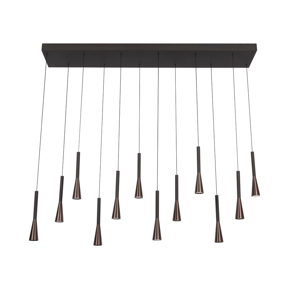 Design pendant lamp Joakim 12-light coffee brown Premium by Lucide 5411212242136