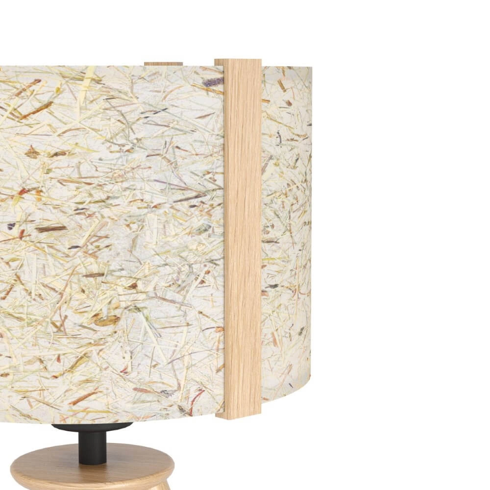 Table lamp Tripod Hontongas wood with beige shade Stars of Light 9008606274642