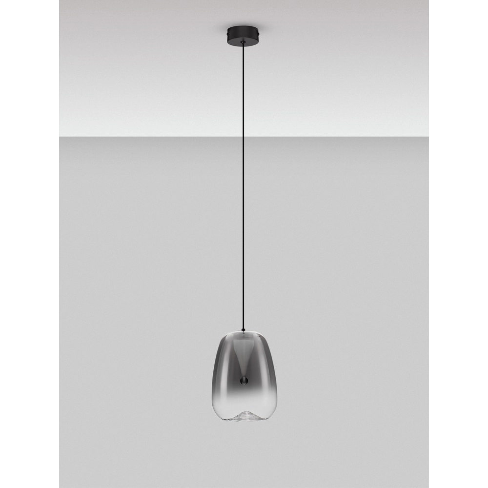 Design pendant lamp Oblo 1-light smoke glass Lyora 5212017474100