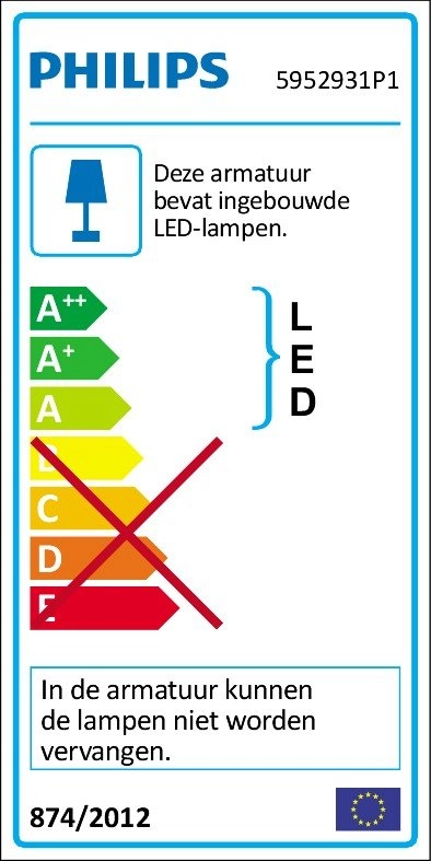 LED recessed spot Marcasite Ø 21cm Philips 8718696163764