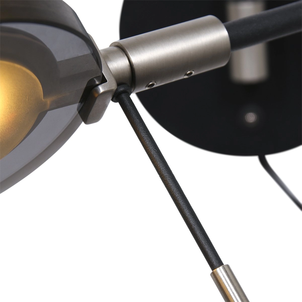 LED wall reading lamp Turound 10w - 2700K - 62cm black smoke glass Steinhauer 8712746133400