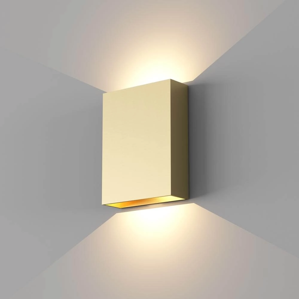 Sleek wall lamp Memphis Brushed gold