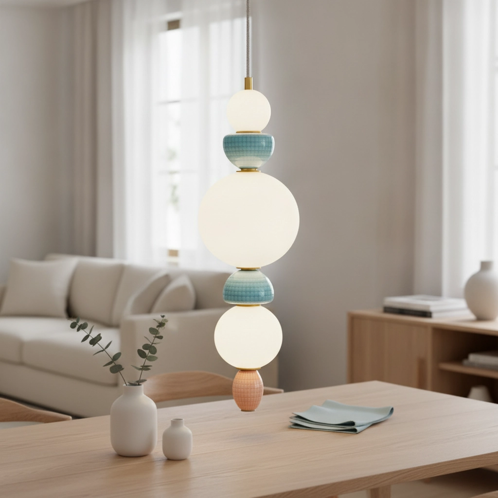 Pendant lamp Obrie L colored ceramic