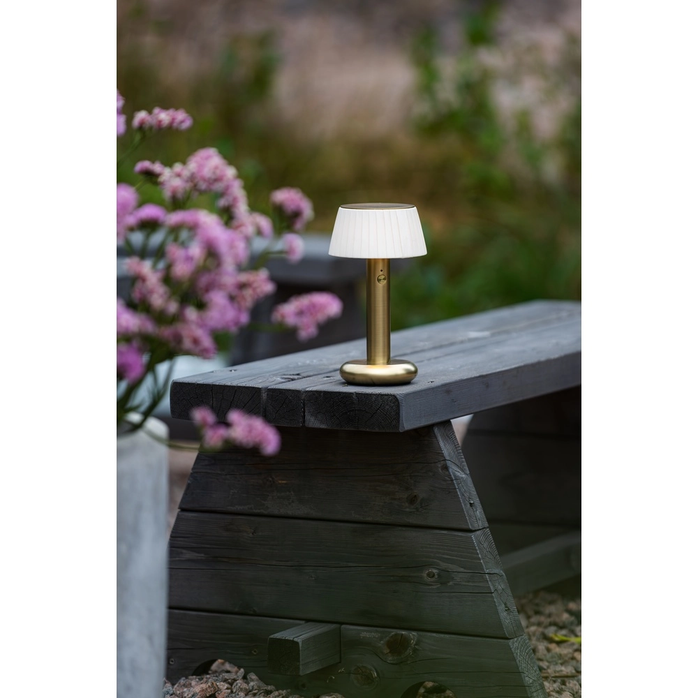 Golden table lamp Grasse Rechargeable KonstSmide 7318300030416