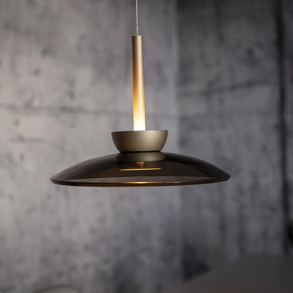 2L dining table pendant lamp Pure Moon Bronce with amber glass Paul Neuhaus 4012248392980