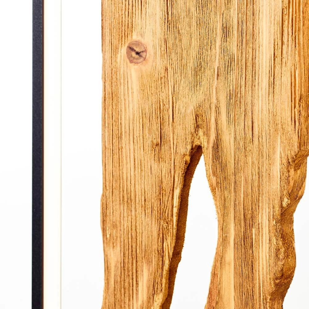 Led floor lamp Chaumont with wood Brilliant 4004353411809