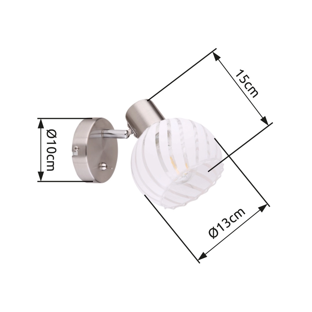 Wall light Willy nickel Globo 9007371400102