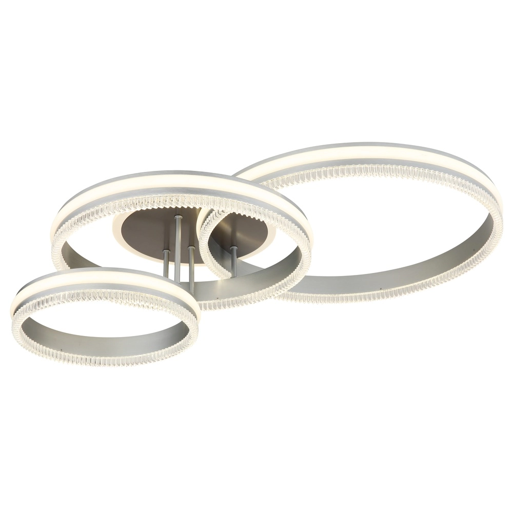 Ceiling lamp Francine gunmetal 3 rings