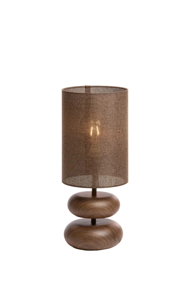 Table lamp Danialo wood with brown 50cm Light & Living 8717807759575