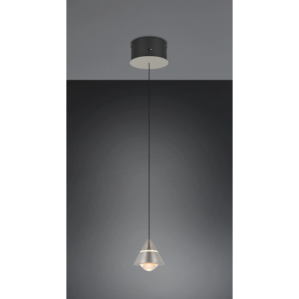 Design pendant lamp Romeo Single nickel Trio 4017807667745