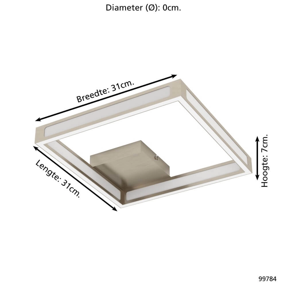 LED ceiling lamp Altaflor Stainless steel Eglo 9002759997847