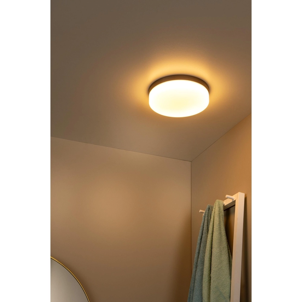 Ceiling light Biskit Ø 23cm - IP44 black Lucide 5411212792136