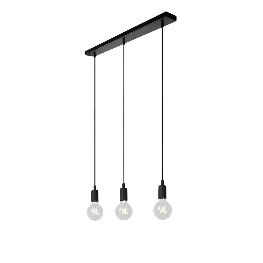 Pendant lamp Fix 3-light black Lucide 5411212082725