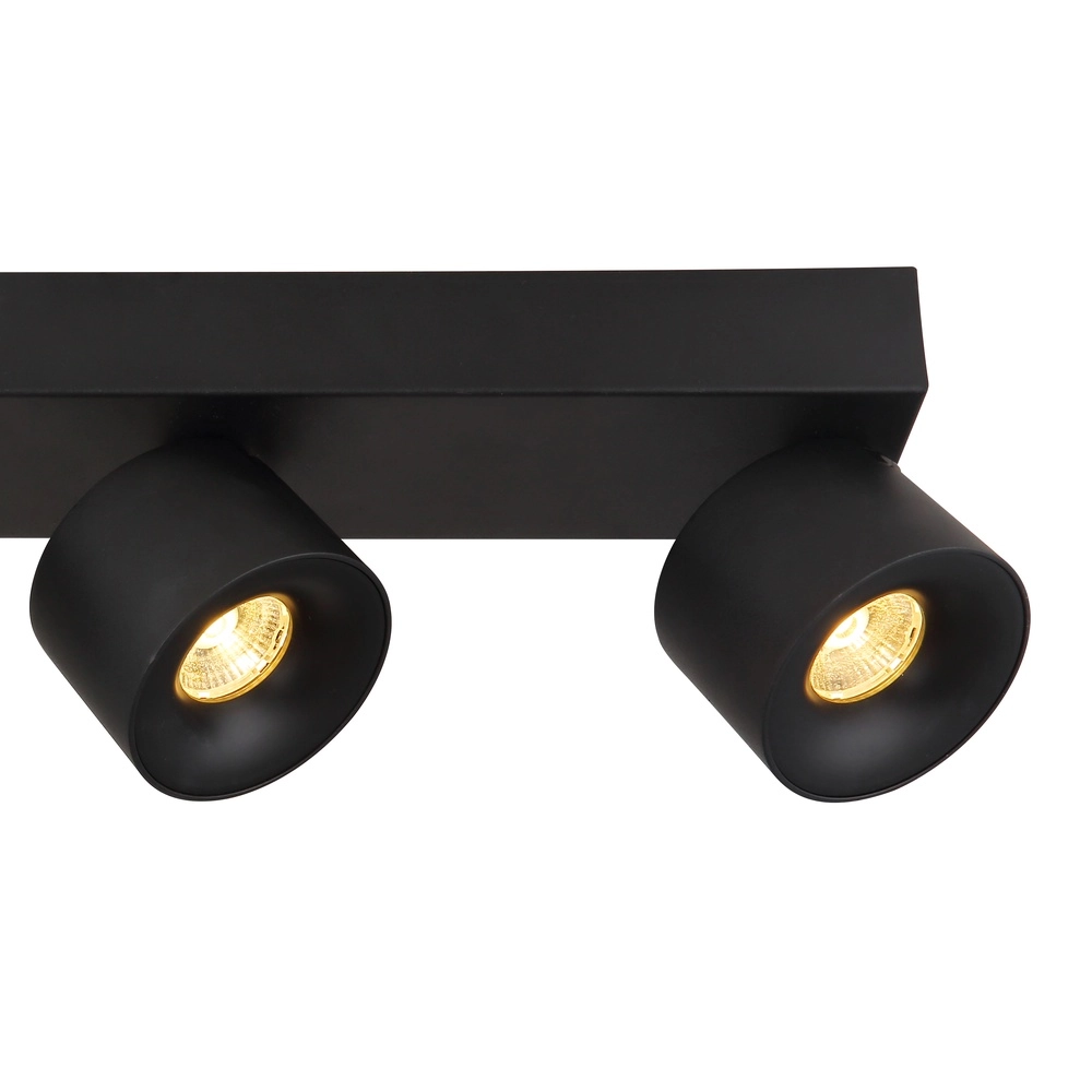Sleek ceiling lamp Rae 4-light black Globo 9007371459643