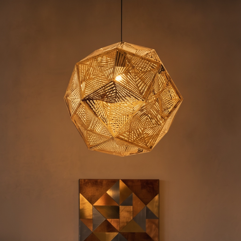 Design pendant lamp Foggia Ø 32cm gold