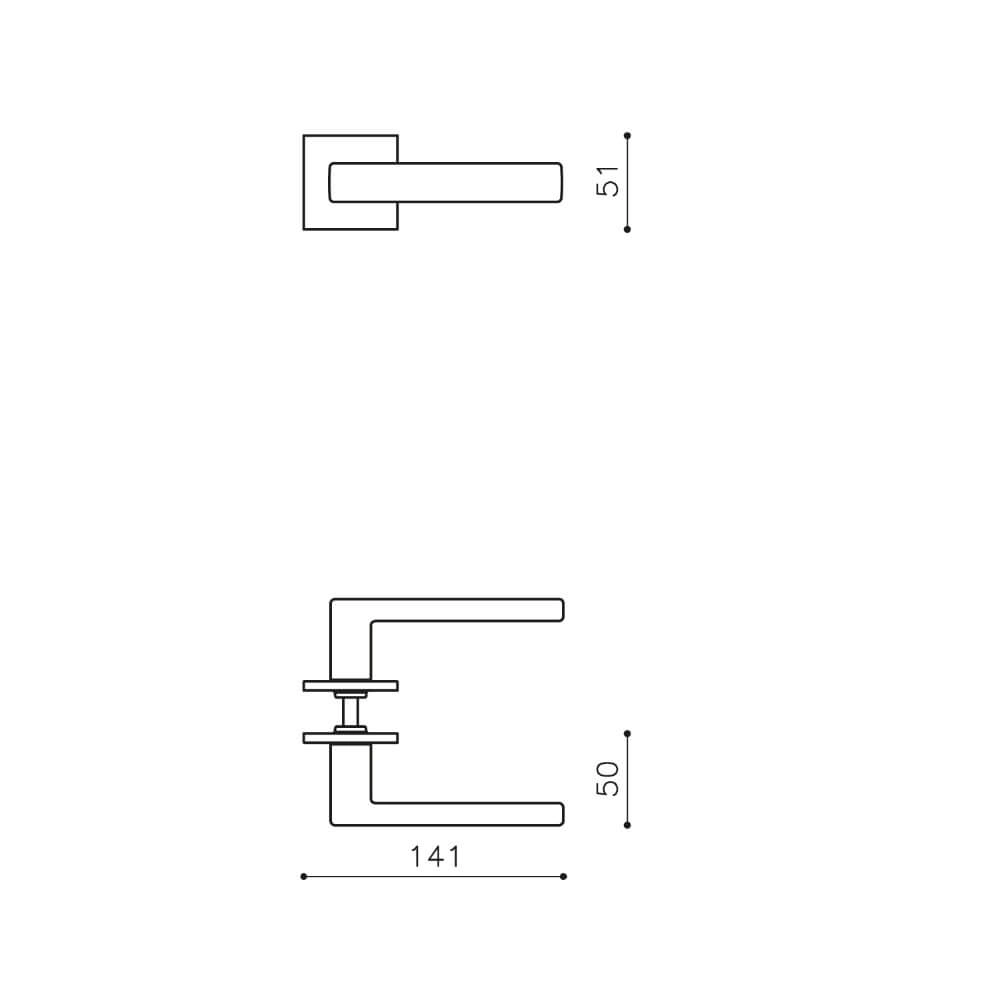 Design door handle Planet Q chromium Olivari 8714186477359