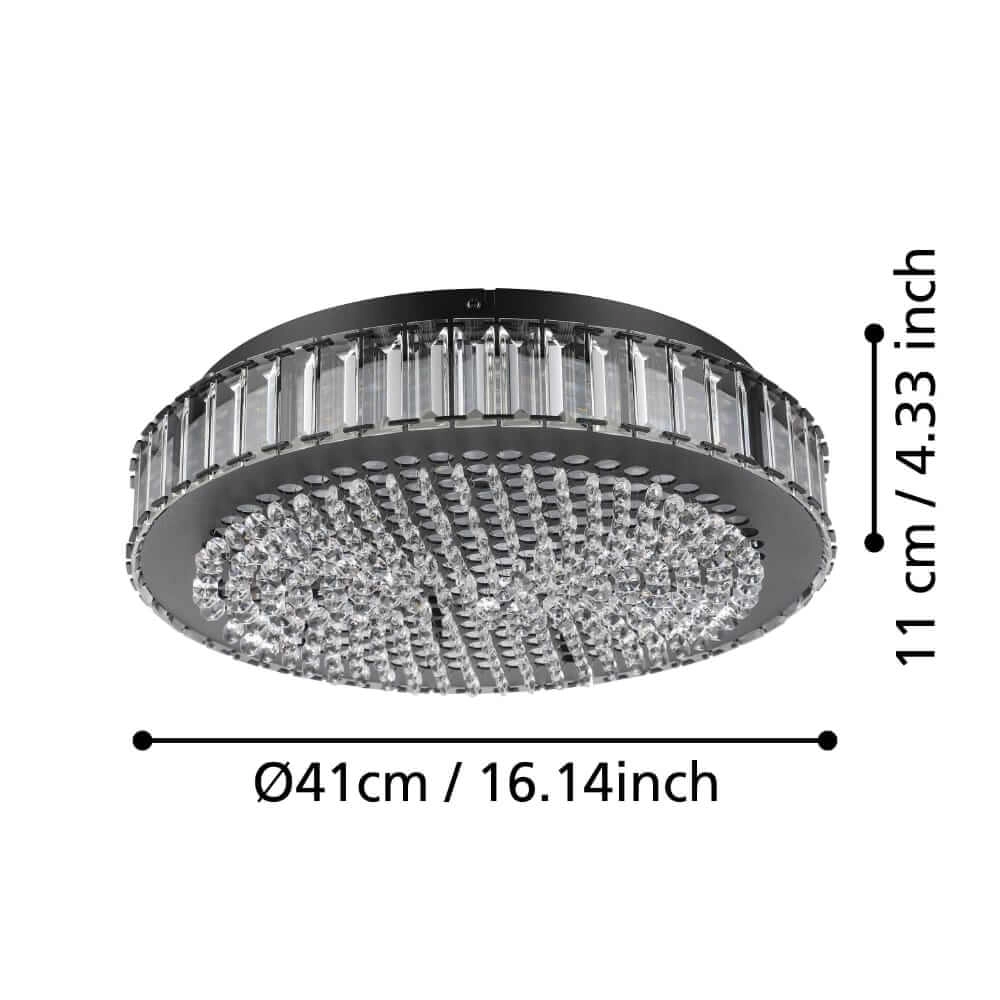 Crystal ceiling lamp Balparda Ø 41cm Stars of Light 9008606240920