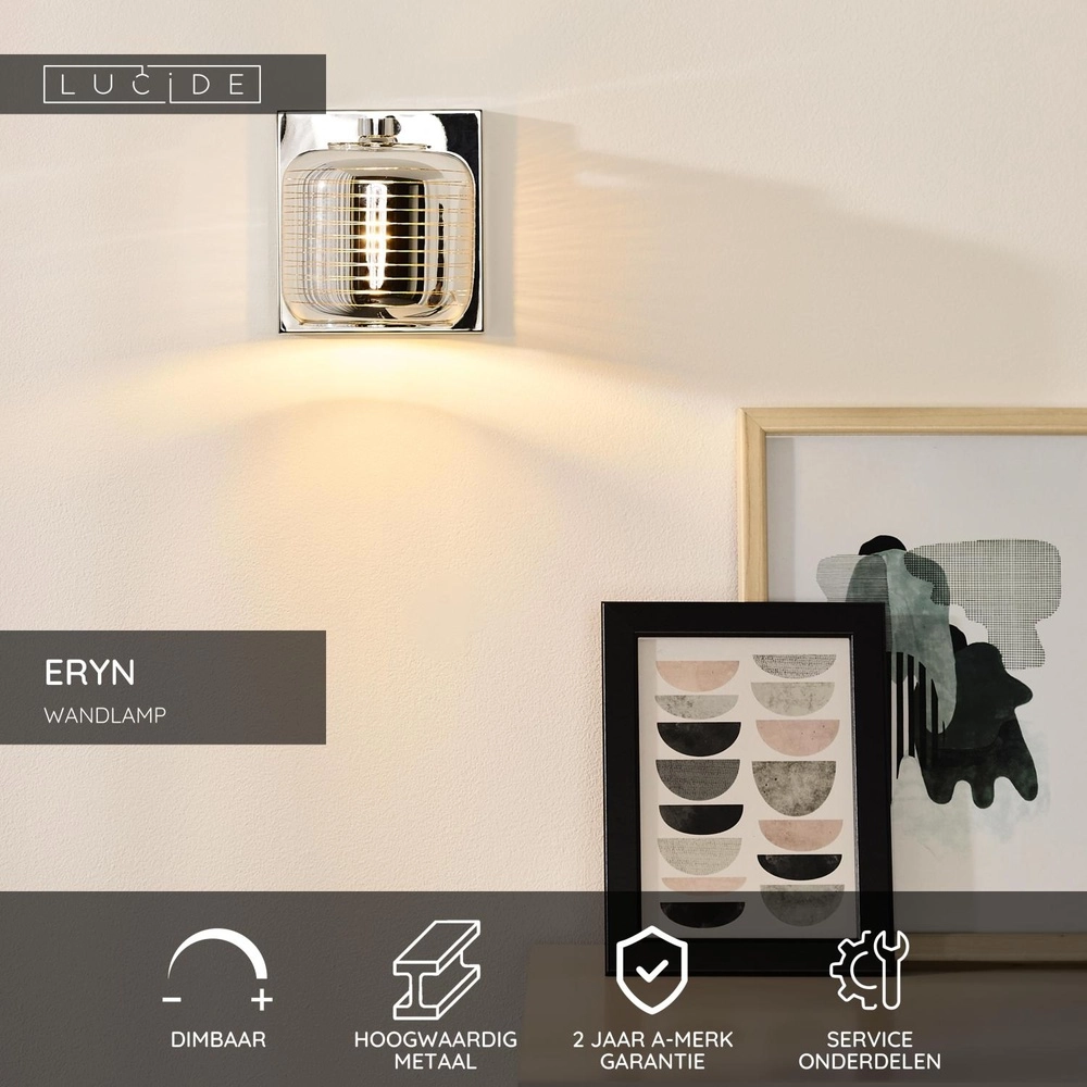 Wall lamp Eryn chrome Lucide 5411212702296