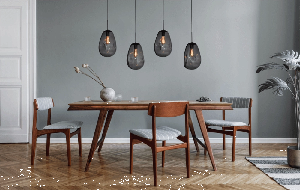 Hanging lamp Lava 4x smoke glass Ø 22.5cm Masterlight 8718121286099