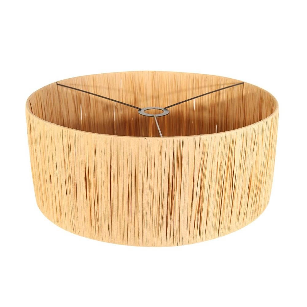 Floor lamp Curve black with straw shade Ø 50cm Steinhauer 8712746179439