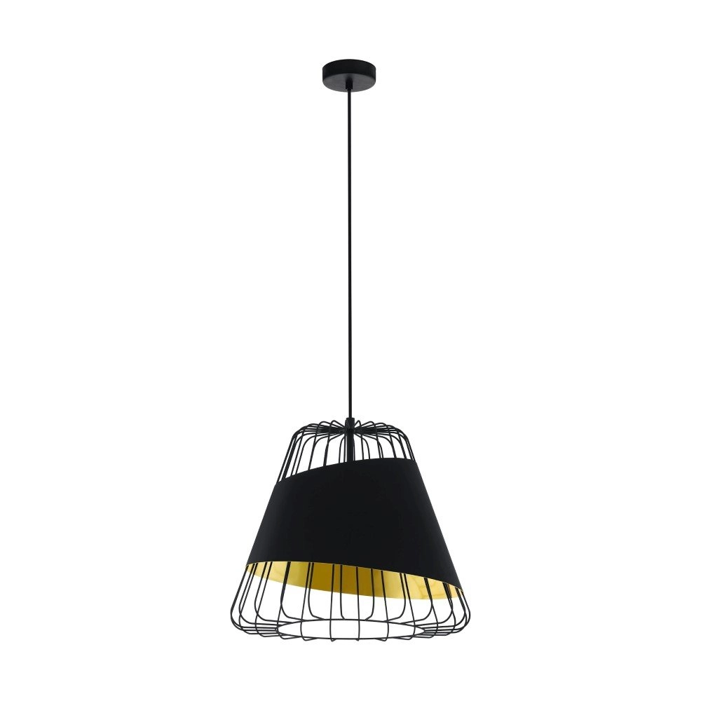 Pendant lamp Austell 43cm black with gold Eglo 9002759495091