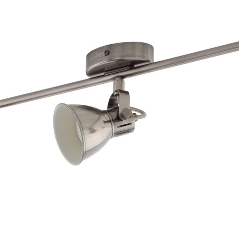 LED flush ceiling light Seras 3-light nickel with cream Eglo 9002759965549