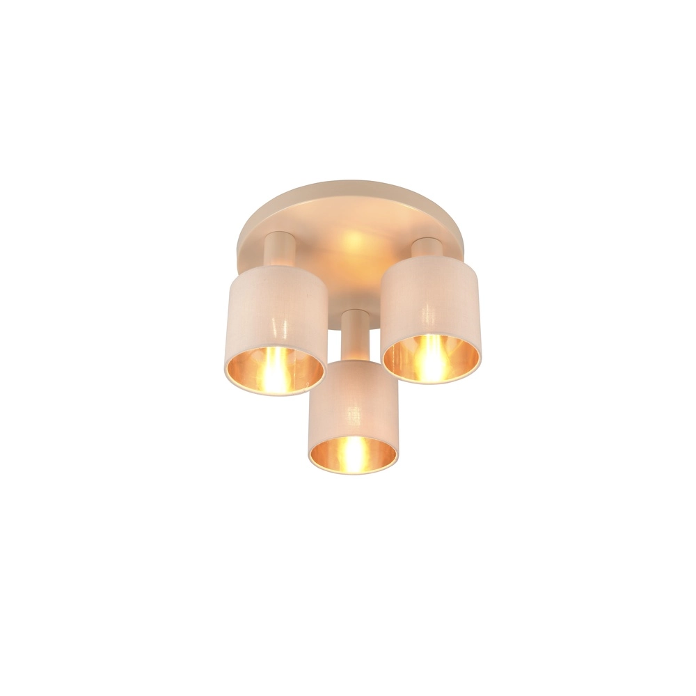 3-light ceiling lamp Tommy sand brown