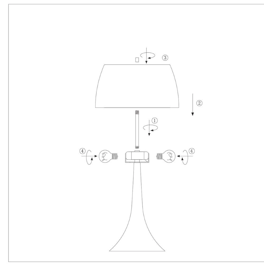 Table lamp Ancilla 30cm metallic gray Steinhauer 8712746043716