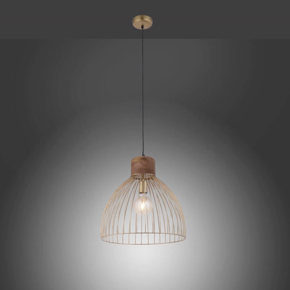 Pendant lamp Alami Brown brass Just Light 4043689976125
